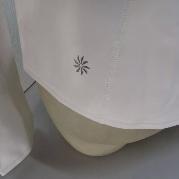 NEW ATHLETA Womens Interval Workout Hooded Jacket White Size L - Picture 12 of 12